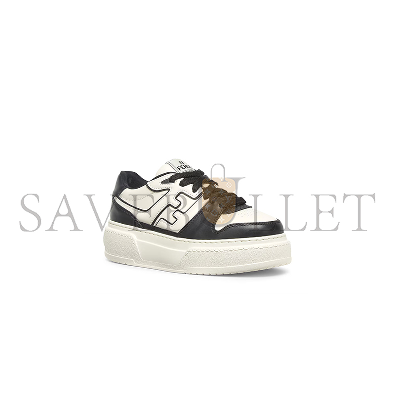 F**di match black leather platform low-tops 8e8571aomnf1pyu
